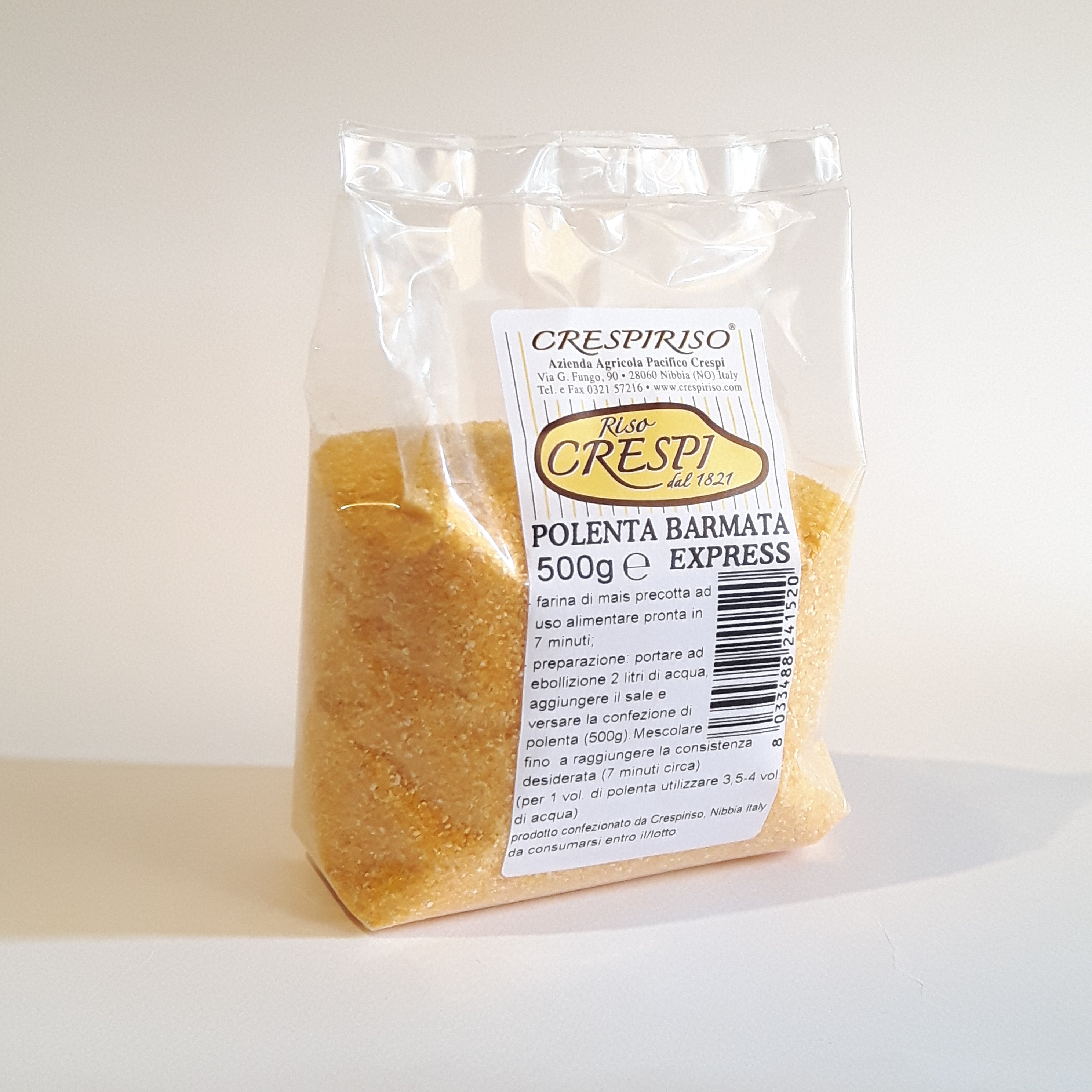 Polenta bramata express -farina di Mais (granoturco) Istantanea gialla crespiriso 500g
