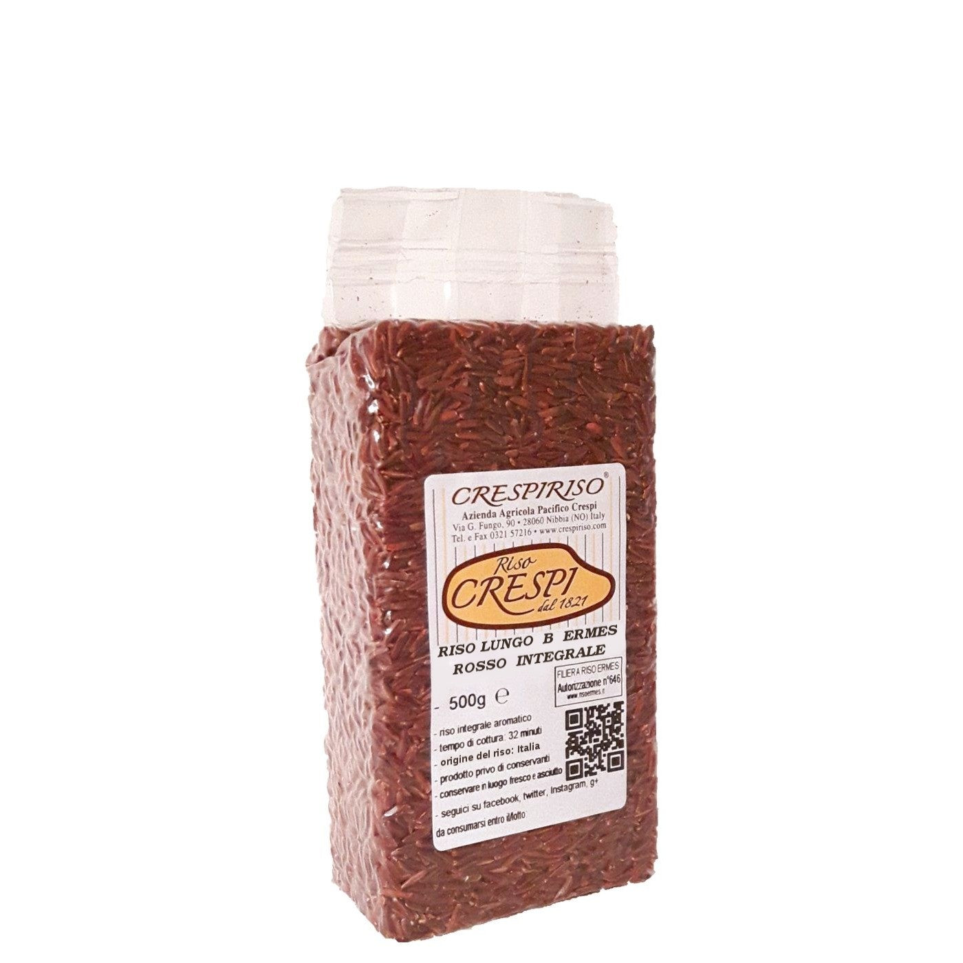 Ermes crespiriso wholemeal red rice 500g vacuum-packed