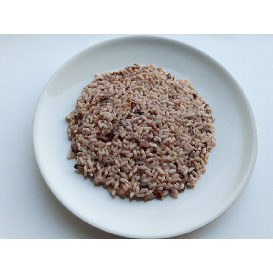 Ready-made risotto with speck and crespiriso red chicory 300g